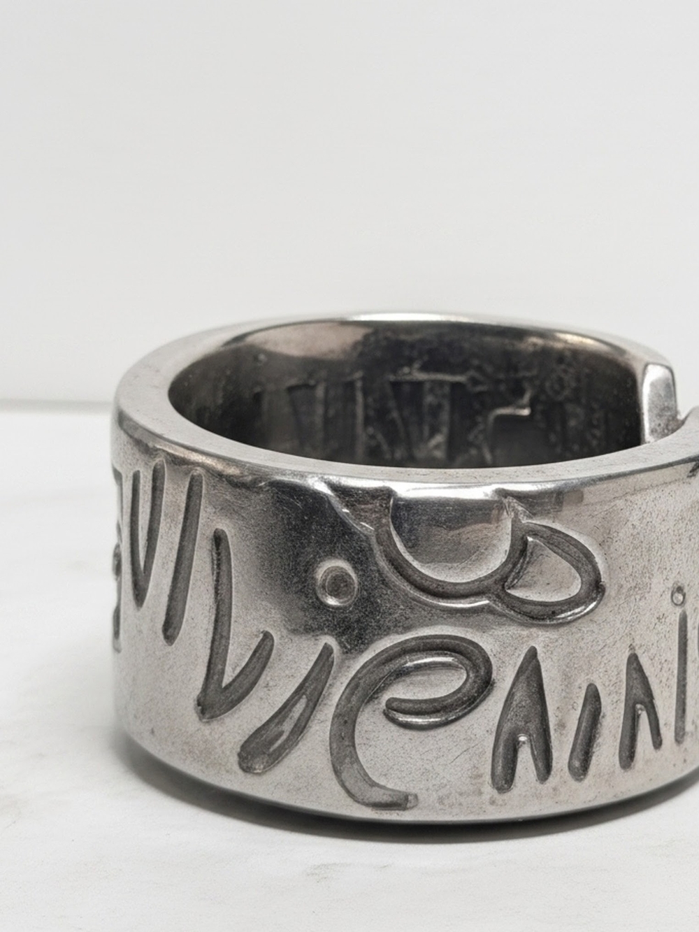 Vivienne Westwood Silver Open Band Ring with Orb Motif